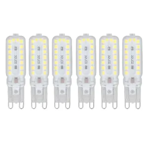 6pcs G9 LED Bulbs 7W Dimmable 360° Illumination Replacement Light Bulb for Wall Desk Cabinet Lamp Natural White 220-240V