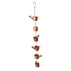 Kettle Rain Chain Elegant Stable Metal Hanging Kettle Rain Chain for Garden Artwork Decoration