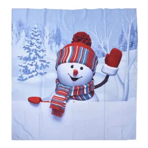 Digital Printing Blackout Curtain Snowman Pattern Blind Shade Window Drapes for Bedroom Living Room150x166cm Christmas Style 4