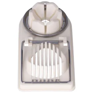Egg Cutter Household Stainless Steel Wire Egg Cutter Safe Easy to Operate for Hard Boiled EggsWhite