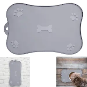 Pet Placemat for Dog and Cat Waterproof Silicone Pet Feeding Pad Non Slip Rollable Mat for Prevent Food and Water Overflow