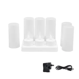 Candle Light Warm White Light LED Tea Light for Wedding Party Table Dining Room 100‑240VAU Plug