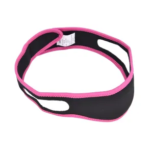 Snoring Stop Belt Adjustable Chin Strap Breathable Nylon Snoring Head Band for Men WomenRed Black
