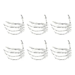 Wine Tableware Halloween Napkin Buckle Ghost Hand Napkin Ring Alloy Napkin Ring Silver