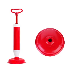 Vacuum Toilet Pipe Plunger Large Suction Cups Quickly Unblock Household Sewer Dredging Plunger Plastic Rod