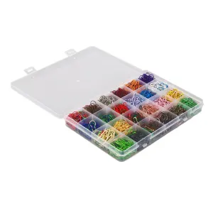 24 Color Gourd Shaped Pin 1200PCS Iron Safety Pins Marker Tag Pin for Clothing Blanket