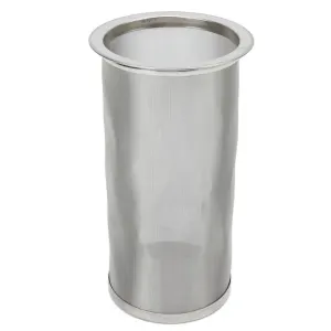 Cold Brew Coffee Filter Stainless Steel Reusable Wide Mouth Mesh Cylindrical Filter with White Gasket for Tea 8x15cm/3.15x5.91in