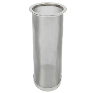 Cold Brew Coffee Filter Stainless Steel Reusable Wide Mouth Mesh Cylindrical Filter with White Gasket for Tea 8x21cm/3.15x8.27in