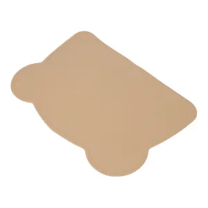 Silicone Placemat Thicken Heat Insulation Anti Slip Soft Elastic Silicone Bear Placemat for Home Hotel Restaurant Brown
