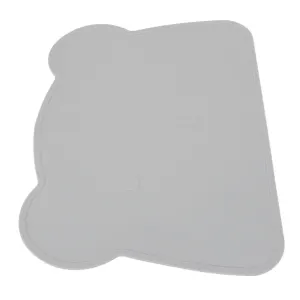 Silicone Placemat Thicken Heat Insulation Anti Slip Soft Elastic Silicone Bear Placemat for Home Hotel Restaurant Grey