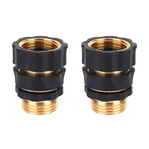 2Pcs G3/4 Garden Hose Connector High Pressure Watering Nozzle Hose Quick Connector for Irrigation