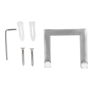 Towel Rack Dual Hook 304 Brushed Stainless Steel Storage Rack Wall Hook Holder for Bathroom
