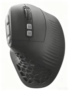 Solakaka E9PRO Tri‑Mode Vertical Ergonomic MMO Gaming Mouse, 10 Programmable Side Buttons, RGB Backlit Rechargeable Wireless – Black Grey