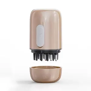 Smart Scalp Massager & Serum Applicator with Vibrating Roller Balls, Red Light Therapy, EMS Microcurrent, and Adjustable Modes for At-Home Hair Follicle Nourishment and Relaxing Scalp Care (RoseGold)