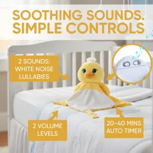 Zaylee the Duck – White Noise & Lullaby Comforter