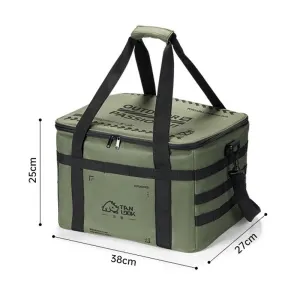 Outdoor large capacity waterproof camping insulation picnic bag 36L – Military Green