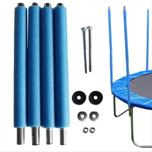 Trampoline pole replacement, equipped with collision protection device and screw shell straight pipe 1.76m
