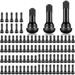 100 pieces of TR412 TR413 TR414 tire valve stem rubber snap in valve, tubeless valve stem suitable for 0.453 inch wheel rims
