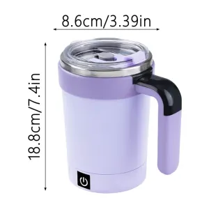 Automatic Stirring Coffee Mug 16oz, Electric Stirring Cup with Digital Temp Display – Rechargeable Self Mixing Smart Mug for Coffee, Milk, Tea, Insulated