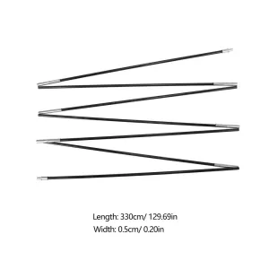 Support Pole Fiberglass 2Pcs 130In