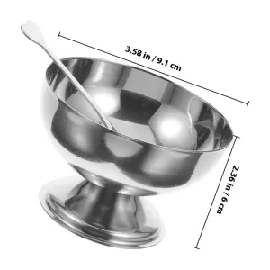 Stainless Steel Dessert Bowl Set – Simple, Stylish Design Perfect for Serving Ice Cream, Salad, and More