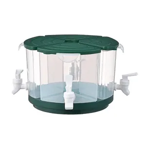 Rotating Beverage Dispenser for Fridge, 2026 New 4 Beverage Dispenser Tower, Plastic Drink Dispenser with Spigot, Water Bucket Split Lemonade Juice Container