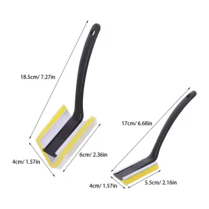 2Pcs Wall Corner Brush with Triangle Handle for Accurate Edging and Trim