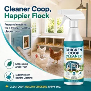 Chicken Coop Cleaner Spray – Chicken And Coop Poultry Spray ,Eliminate Residues on Chicken Coop, Brooder, Nest Boxes, Hen Houses & More