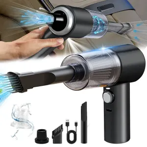 Handheld Car Vacuum Portable Cordless, Mini Portable Vacuum Cordless, Powerful Suction Small Mini Dusts Buster with USB Portable Vacuums Cleaners, Lightweight Hand Vacuum for Car Home Office