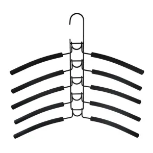 1*Clothes Hanger Clothing Hanger Multi Layer 5 in 1 Anti Slip Design Saving Closet Organizer for Shirts Dresses Sweaters