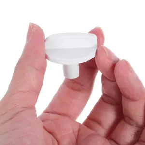 Universal White Plastic Refrigerator Temperature Control Knob Replacement for Fridge Thermostat Dial Compatible with Most Models