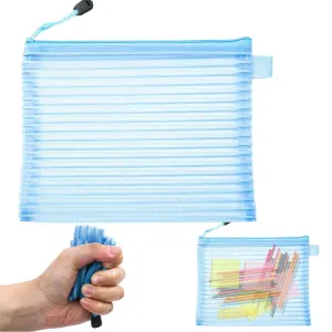 5PCS Pencil Pouch Bulk Mesh Zipper Pouch Bags,Multipurpose Pencil Case for Office Supplies,Zipper Mesh Pencil Pen Case Pencil Storage Pencil Bag Multipurpose Travel Bags