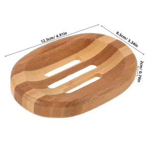 Wooden Soap Dish with Self-Draining Design for Bathroom and Kitchen, Shower Soap Holder Tray for Small Soap Bars