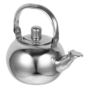 Plated Silver Stainless Steel Tea Kettle for Home Kitchen Safe Lightweight Wear Resistant Water Boiling Pot