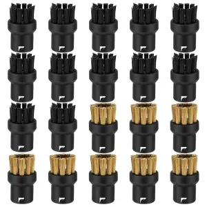 20 Pcs Steam Cleaner Brush Heads Steam Brushes Attachments Replacement Steam Clean Brush Heads for HardSurface