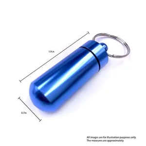 5 Pack Keychain Pill Holder,Waterproof Mini Aluminum Pill Case,Portable Travel Medicine Container,Food-Grade & Pocket-Sized Pill Organizer for Emergency,Nitro Glycerin,Vitamins
