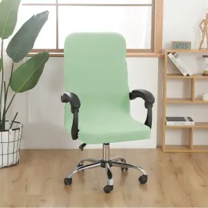 Stretch Computer Office Chair Cover, Universal Washable Removable Rotating Boss Chair Slipcovers, Anti-dust Soft Desk Chair Seat Protector for Dogs Cats Pets
