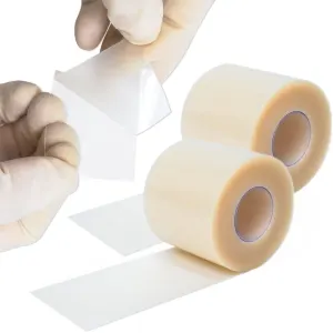 2Pcs Hydrocolloid Roll for Wound Care, 2in x 16ft Hydrocolloid Patch Bandages with Self-Adhesive, Ultra Absorbent, Flexible & Waterproof, Cut-to-Size, First Aid Kit Essential