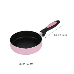 1Pc Pink Pancake Pan with Honeycomb Stainless Steel Bottom for Induction Cooker
