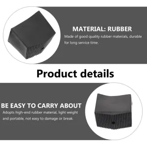 2Pcs Extension Ladder Feet Cushion Black Rubber Anti Skid Mat for Ladder Stability and Floor Protection