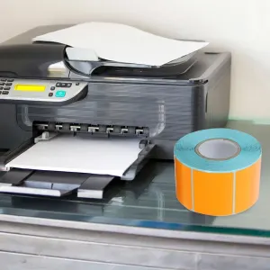 Blank Orange Thermal Labels with Smooth Surface for Stain Resistant Labeling
