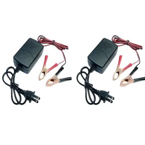2PCS Car Battery Charger Maintainer 12V Trickle RV for Truck Motorcycle ATV Auto
