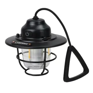 Retro Camping Light: 4 Color Temperatures & Stepless Dimming, Type-C Fast Charging & Long Battery Life, Perfect for Outdoors & Home(black)