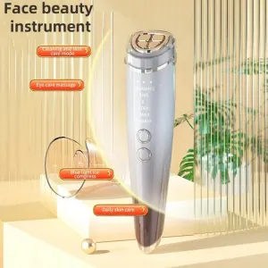 ✨ 6-in-1 Hot & Cold Facial Massager | Thermal/Cooling Therapy + Red & Blue Light + 3 Intensity Levels | Magnetic Charging, Full Face, Eye & Neck Care for Radiant V-Lift!/Gradient color