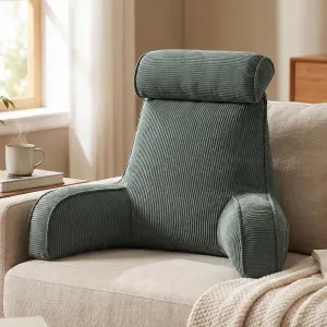 Cozy Reading Pillow for Sofa & Bed – Perfect for Relaxing, Reading, Gaming & More, 80*40*60cm (Dark Grey-Green)