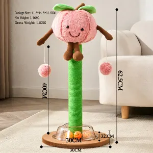 Star Shaped Cat Scratching Post with Turntable Toy