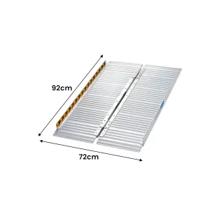 Kartrite 3ft Portable Foldable Aluminium Wheelchair Ramp – Heavy Duty 275kg Load Non-Slip Ramp for Steps Kerbs Vans