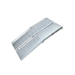 Kartrite 4ft Portable Aluminium Folding Wheelchair Ramp 275kg Heavy Duty Non-Slip Suitcase Ramp for Steps Kerbs