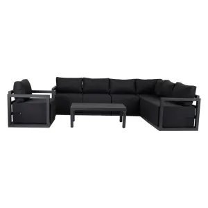 Alfresco 7-Seat Garden Lounge Set – Charcoal Grey