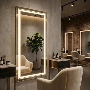 Interior Ave - 100 x 60cm Rectangle Frameless LED Bathroom Mirror
